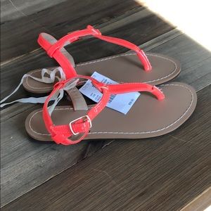 Crewcuts neon coral sandal new with tags!